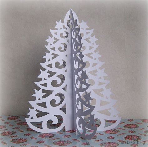 Diy Paper Christmas Tree With Printable Template Бумажное дерево