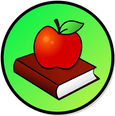 Free clipart images (jpg, png, eps, ai, svg, cdr). File:Apple-book.svg - Wikimedia Commons