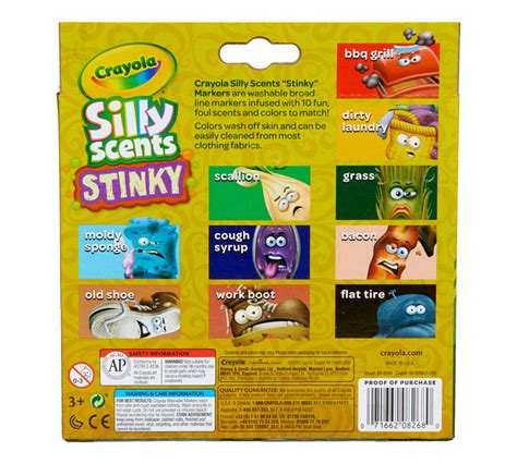 Crayola Silly Scents Stinky Scented Markers 10 Count Washable Markers