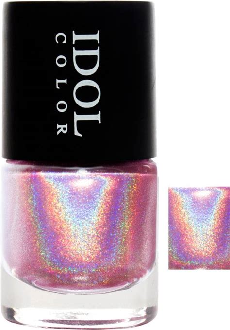 Idol Color Holographic Nail Polish Pink Price In India Buy Idol