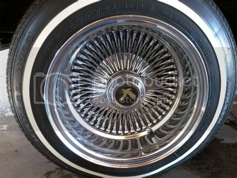 A Set4 Of All Chrome 13x7 100 Spoke Wire Wheels With Good Tires And Acc