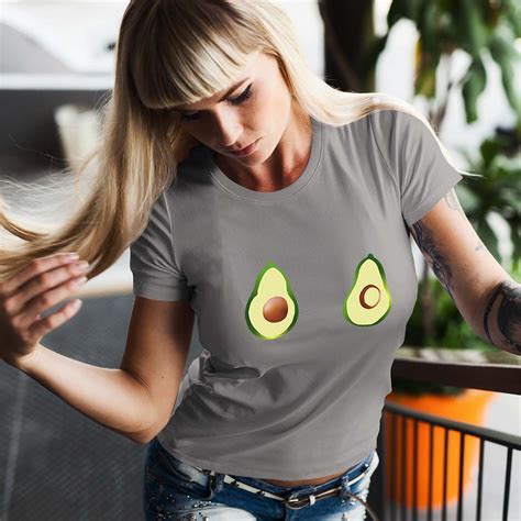 avocado shirt basic tee womens boob t shirt avocado boob etsy