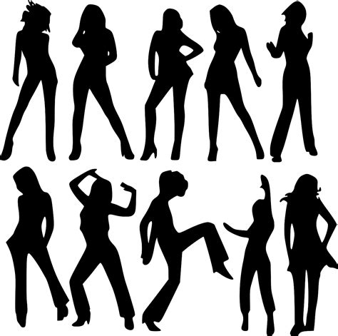 SVG мода девочки женщины стоя женщина позирует силуэты сексуальный скачать бесплатно SVGX