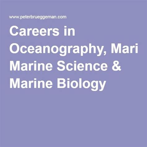 Careers In Oceanography Marine Science And Marine Biology Oceanography