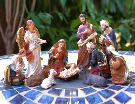 新作揃え Jinzhaolai Manger Christmas Nativity Scene Figures Crib Catholic