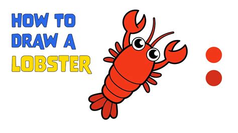 How To Draw A Lobster Drawing Lobster Step By Step For Kids Youtube