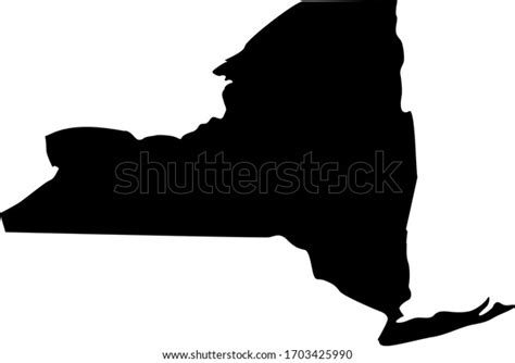 Vector Illustration New York State Map Stock Vector Royalty Free
