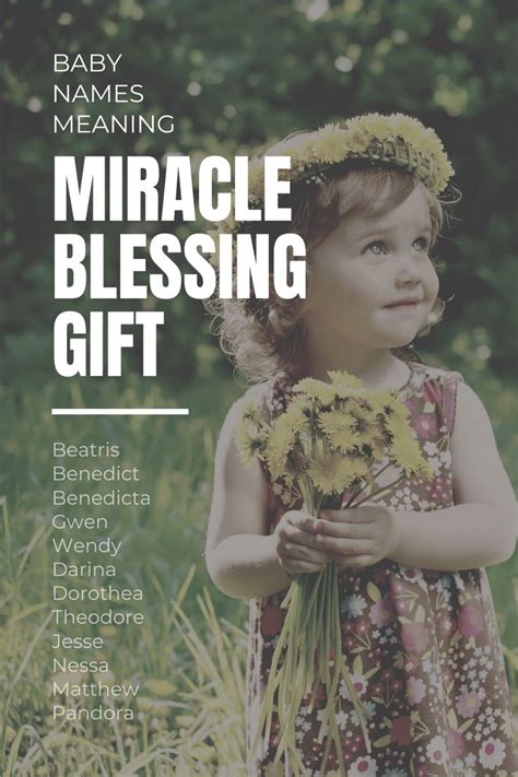 Baby Names Meaning Gift From God Miracle Blessing Beatris Means
