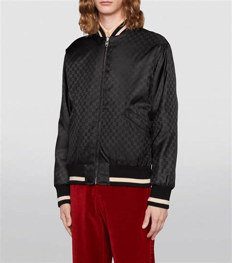 Gucci Neutrals Reversible Bomber Jacket Harrods Uk