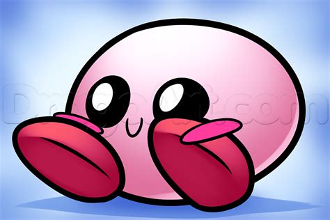 How To Draw Kawaii Kirby Step By Step Video Game
