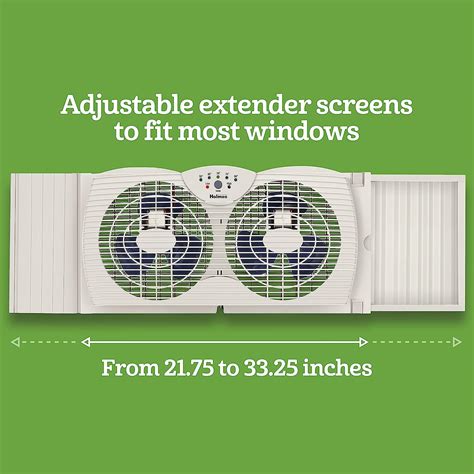 Holmes Dual Blade Digital Window Fan With Programmable Thermostat