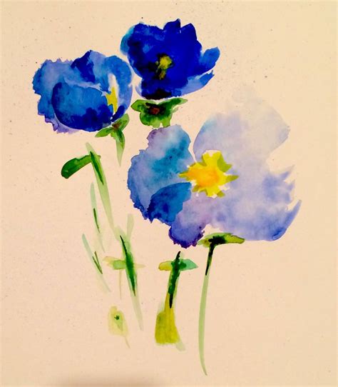 Simple Watercolor Flowers At Getdrawings Free Download