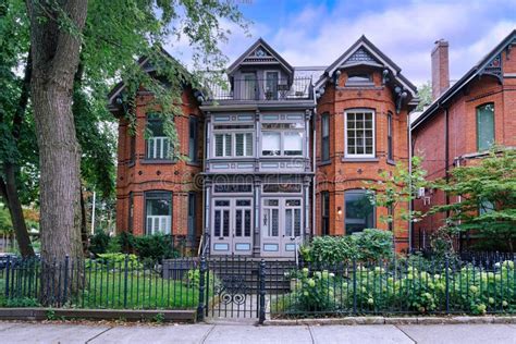 Victorian Semi Detached Houses In The Historic Cabbagetown District Of