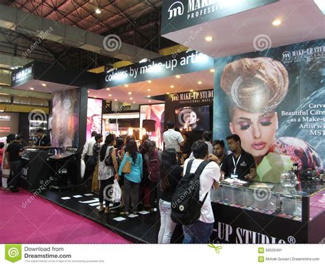 Makeup Studio Stall At Professional Beauty Expo Editorial Photo Image