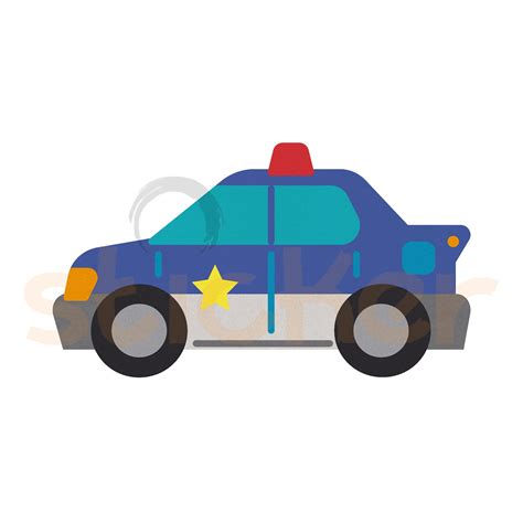 Police Car Paper Cut Out Digital Print Instant Download Etsy
