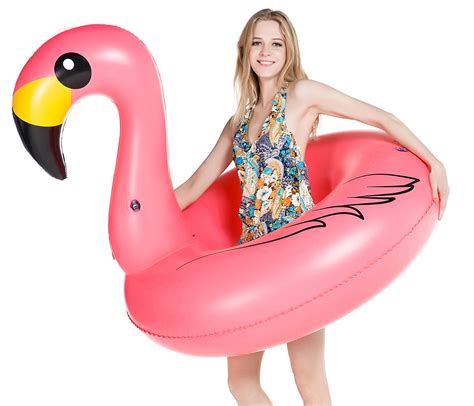 Jasonwell Giant Inflatable Flamingo Pool Float Party Tube With Rapid