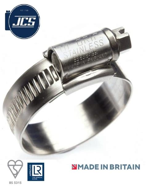 Jcs Hi Grip Stainless Steel Bs5315 Hose Clips Hgs Range