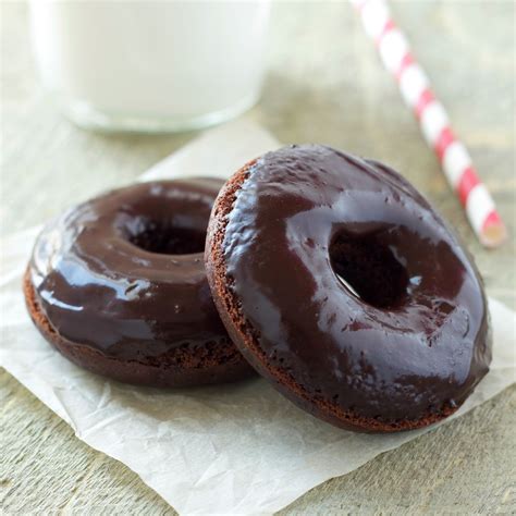 Healthier Double Chocolate Baked Donuts Recipe Chocolate Donuts