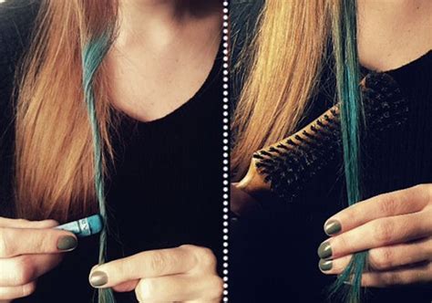 Oil Pastel Hair Dye Just Twist A Clump Of Hair And Rub It