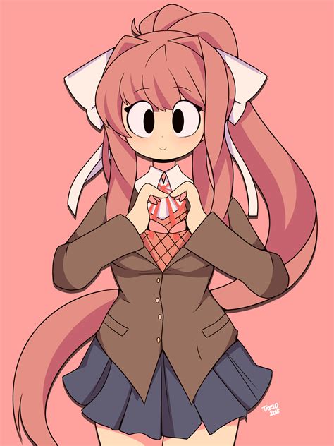 Monika By Tkdraws Doki Doki Literature Club Know Your Meme