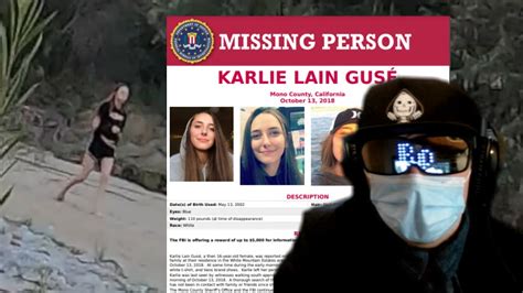 The Disappearance Of Karlie Lain Gusé And Potential Sightings Bpoomer Youtube