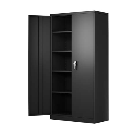 Metal Garage File Storage Cabinet Wadjustable Shelves Steel Lockable