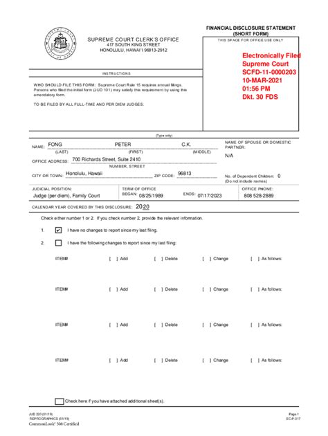 fillable online supreme court justices release new financial disclosures fax email print pdffiller