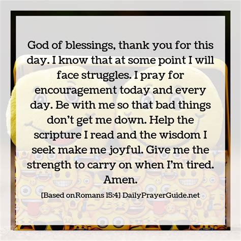 A Prayer For Encouragement Romans 15 4 Daily Prayer Guide