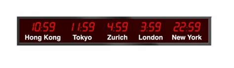 World Clock Multi Zone City Digital Wall Clock At Best Price In
