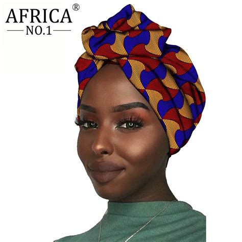 2020 African Style Fashion Women Headwrap Wax Printtraditional Headtie Scarf Turban Pure Cotton