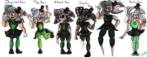 Marie From Splatoon All Fnaf Versions By Bluetta97 On Deviantart