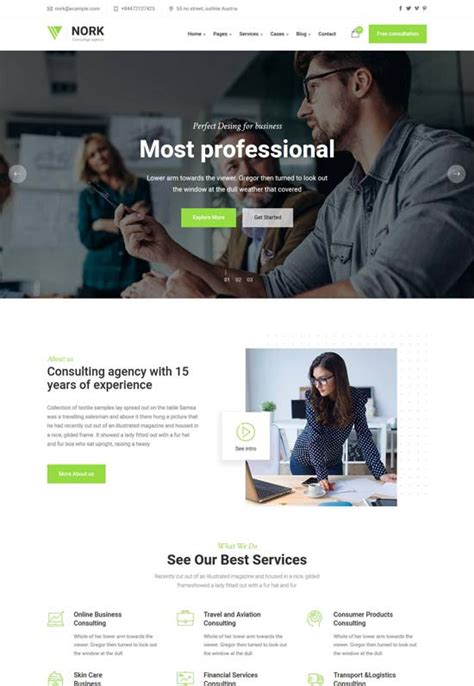 Best Business Consulting Website Templates Freshdesignweb