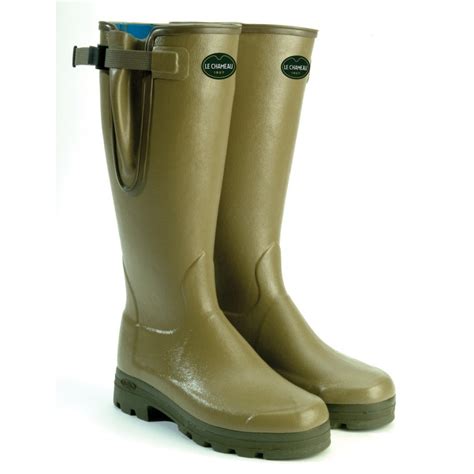 Le Chameau Vierzonord Neoprene Lined Wellington Boots Green Mens