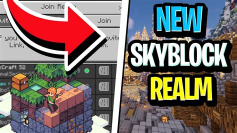 Best Mcpe Skyblock Realm Invite Code Bedrock Edition Youtube