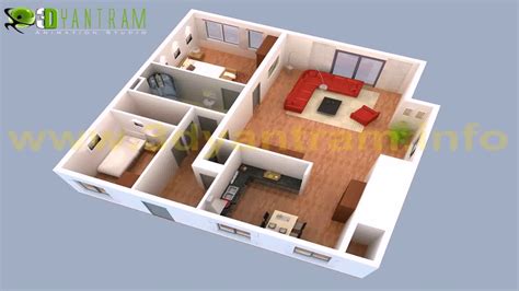 736 sq ft, 2 bedrooms and 1 bathroom. House Plan Design 3d 4 Room (see description) - YouTube