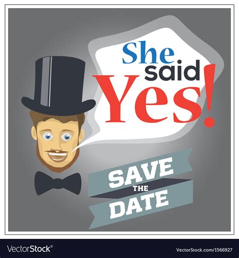 She Said Yes Royalty Free Vector Image Vectorstock