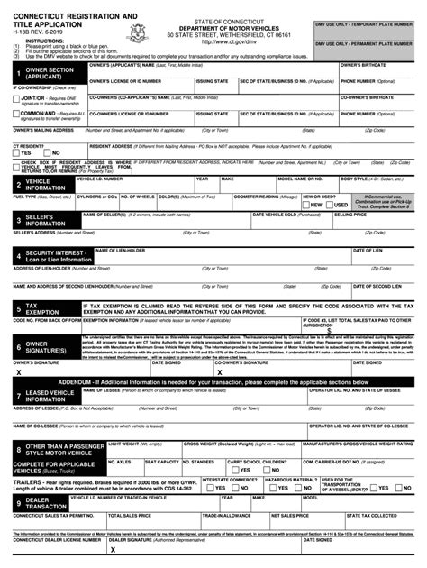 Connecticut H13b Print 2019 2024 Form Fill Out And Sign Printable Pdf