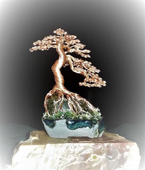 Mini Wire Tree In Copper 190 By Rick Skursky Sculpture By Ricks Tree