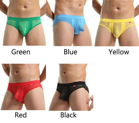Sexy Scrotum Separation Stripe Mesh Perspective Panties Underwear Panty Men S Lingerie · Needit