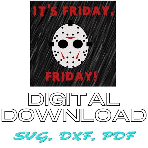 Its Friday Friday Jason Voorhees Svg Etsy