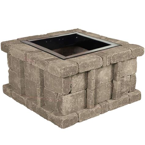 Pavestone Rumblestone 385 In X 21 In Square Concrete Fire Pit Kit No