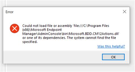 Fix Task Sequence Failed Could Not Load File Or Assembly Microsoft Bdd