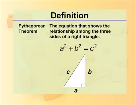 Definition Theorems And Postulates Pythagorean Theorem Media4math