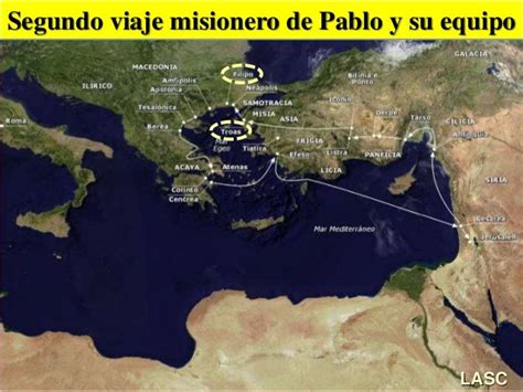 Mapa Del Recorrido Misionero De Pablo