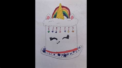 The last step is to paint it to make it even. How to draw a rainbow unicorn cake for kids - YouTube