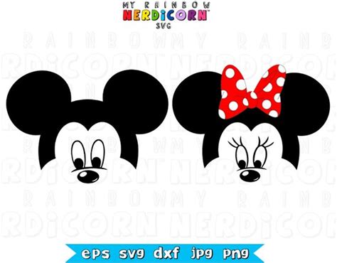 Minnie Mouse Half Face Svg