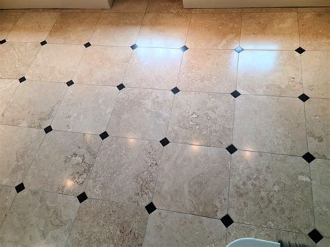Restoration Clean Of A Limestone Tiled Floor In York North West