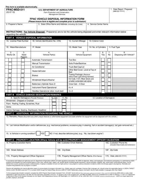 Fillable Online Fpac Vehicle Disposal Information Form Fax Email Print