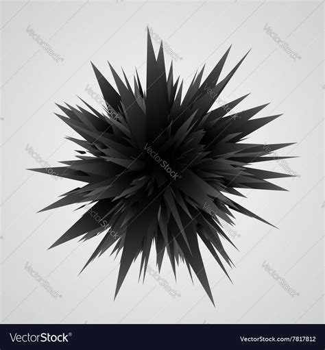 Abstract Geometric Background Black Explosion Vector Image