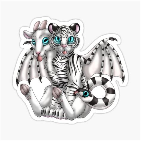 Chimera Cubs White Tiger Sticker For Sale By Spyroid101 Redbubble